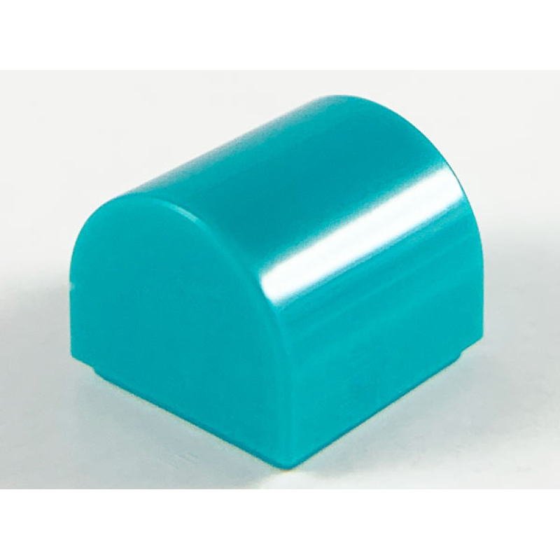 Dakpan, Gebogen 1x1x2/3 dubbel Dark Turquoise